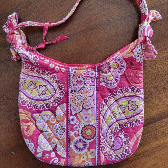 2008 Vera Bradley Raspberry Fizz Small Olivia Hobo Bag - Picture 1 of 4